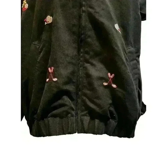 K.T. Golf by Keneth Tool Petite Small Women's Black Zip Up Jacket Windbreaker - Picture 7 of 10